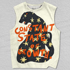 Unisex Constant State Of Growth Leopard Printed Tank Top