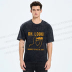 Unisex Oh Look No Body Gives a Shit Goose Printed Washed Tee