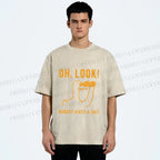 Unisex Oh Look No Body Gives a Shit Goose Printed Washed Tee