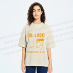 Unisex Oh Look No Body Gives a Shit Goose Printed Washed Tee