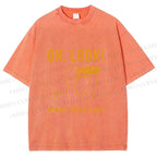 Unisex Oh Look No Body Gives a Shit Goose Printed Washed Tee