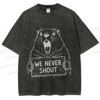 Unisex We Never Shout Printed Washed Tee