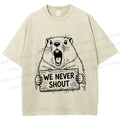 Unisex We Never Shout Printed Washed Tee