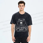 Unisex We Never Shout Printed Washed Tee