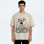 Unisex We Never Shout Printed Washed Tee