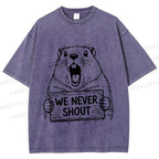 Unisex We Never Shout Printed Washed Tee