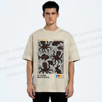 Unisex Yayoi Kusama Polka Dot Fish Octopus Printed Washed Tee
