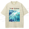 Unisex Yayoi Kusama Octopus Printed Washed Tee