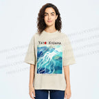 Unisex Yayoi Kusama Octopus Printed Washed Tee