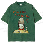 Unisex Yoshitomo Nara Change The History Printed Washed Tee
