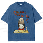 Unisex Yoshitomo Nara Change The History Printed Washed Tee