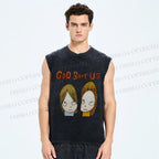 Unisex Yoshitomo Nara God Save Us Printed Washed Tank Top
