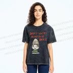 Unisex Yoshitomo Nara Don't Waste Another Day Printed Washed Tee