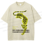 Unisex Panther Pelzausstellung Printed Washed Tee
