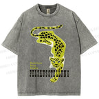Unisex Panther Pelzausstellung Printed Washed Tee