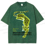 Unisex Panther Pelzausstellung Printed Washed Tee
