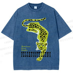 Unisex Panther Pelzausstellung Printed Washed Tee