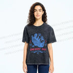 Unisex Unlucky Day For Bird Printed Washed Tee