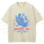 Unisex Unlucky Day For Bird Printed Washed Tee