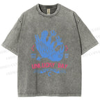 Unisex Unlucky Day For Bird Printed Washed Tee