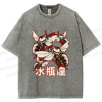 Unisex Aquarius Bugs Printed Washed Tee