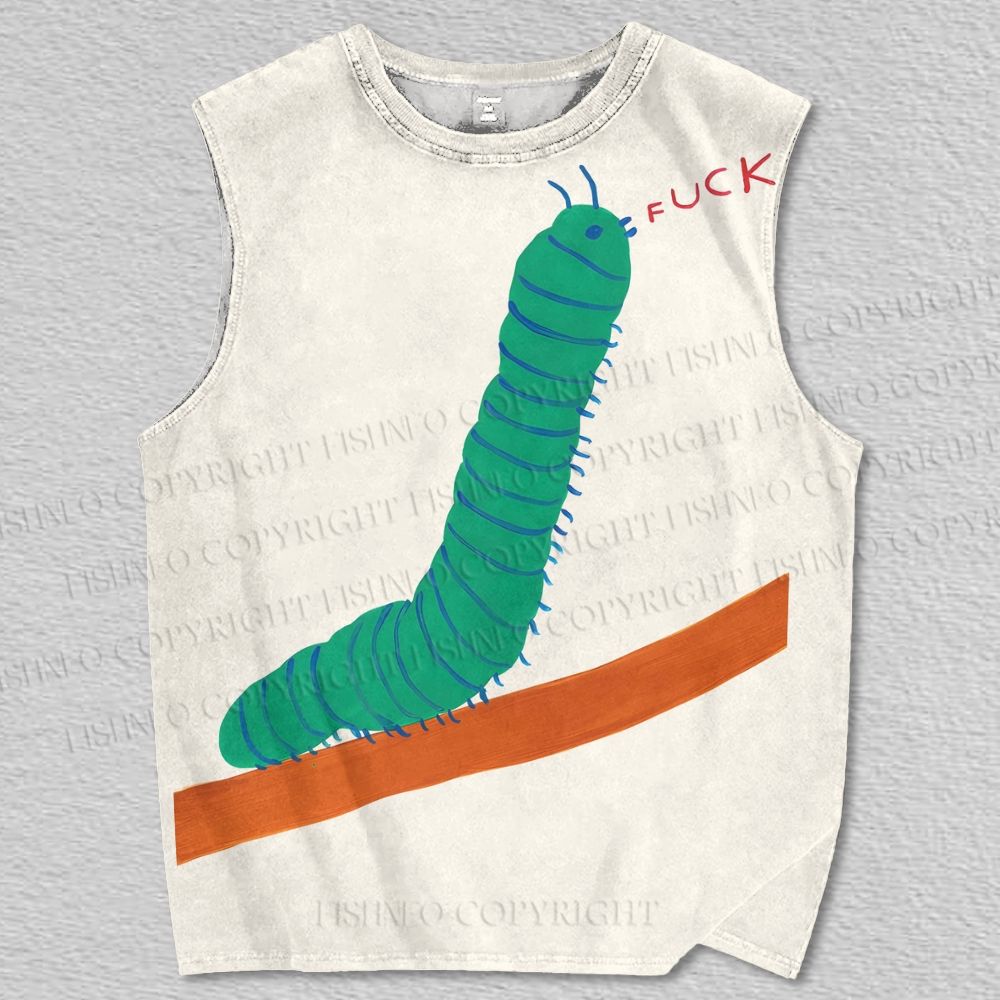 Unisex Fuck Caterpillar Printed Tank Top