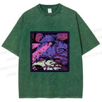 Unisex Rat in Dark Printed Washed Tee