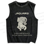 Unisex Jaguars the Panther Printed Washed Tank Top