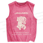 Unisex Jaguars the Panther Printed Washed Tank Top
