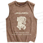 Unisex Jaguars the Panther Printed Washed Tank Top