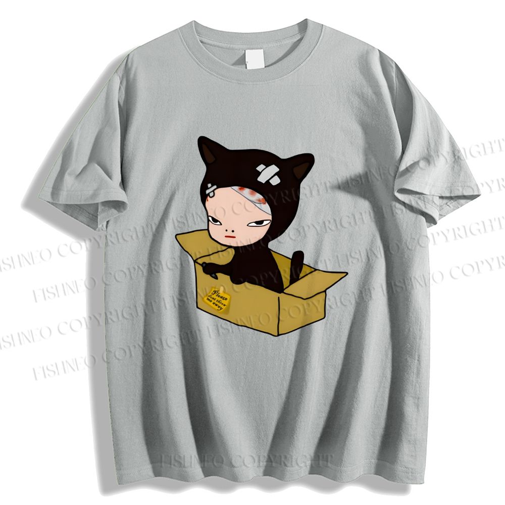 Unisex Classic Cotton Yoshitomo Nara Box Printed T-shirt