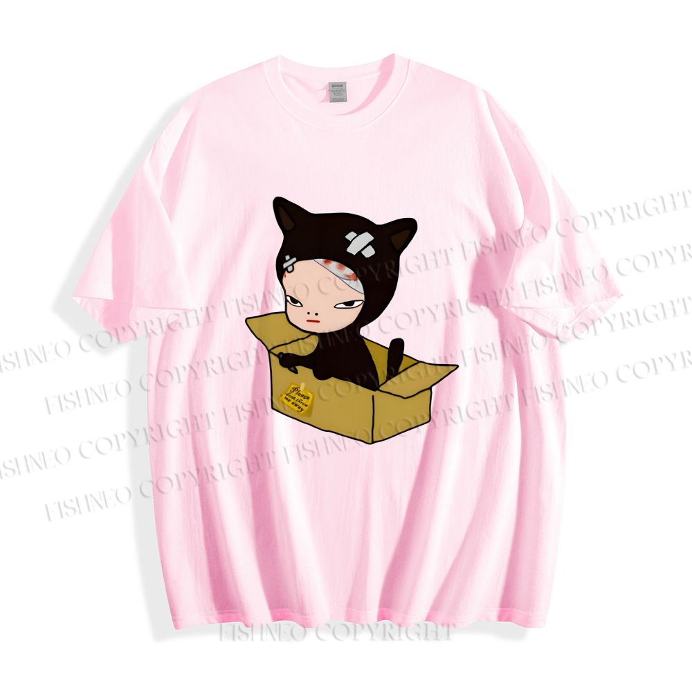 Unisex Classic Cotton Yoshitomo Nara Box Printed T-shirt