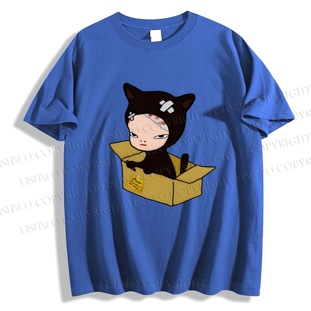Unisex Classic Cotton Yoshitomo Nara Box Printed T-shirt