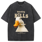 Goose Smoking Funny Meme  Washed T-Shirt