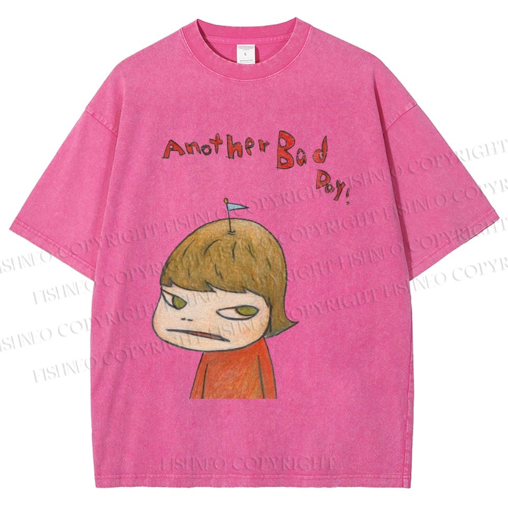 Unisex Yoshitomo Nara Another Bad Day Printed Washed Tee