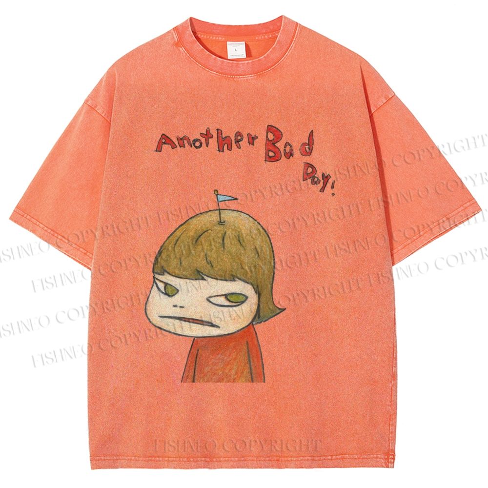 Unisex Yoshitomo Nara Another Bad Day Printed Washed Tee