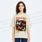 Unisex Yayoi Kusama Butterfly Printed Washed Tee