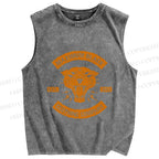 Unisex Lighting Panther Printed Washed Tank Top