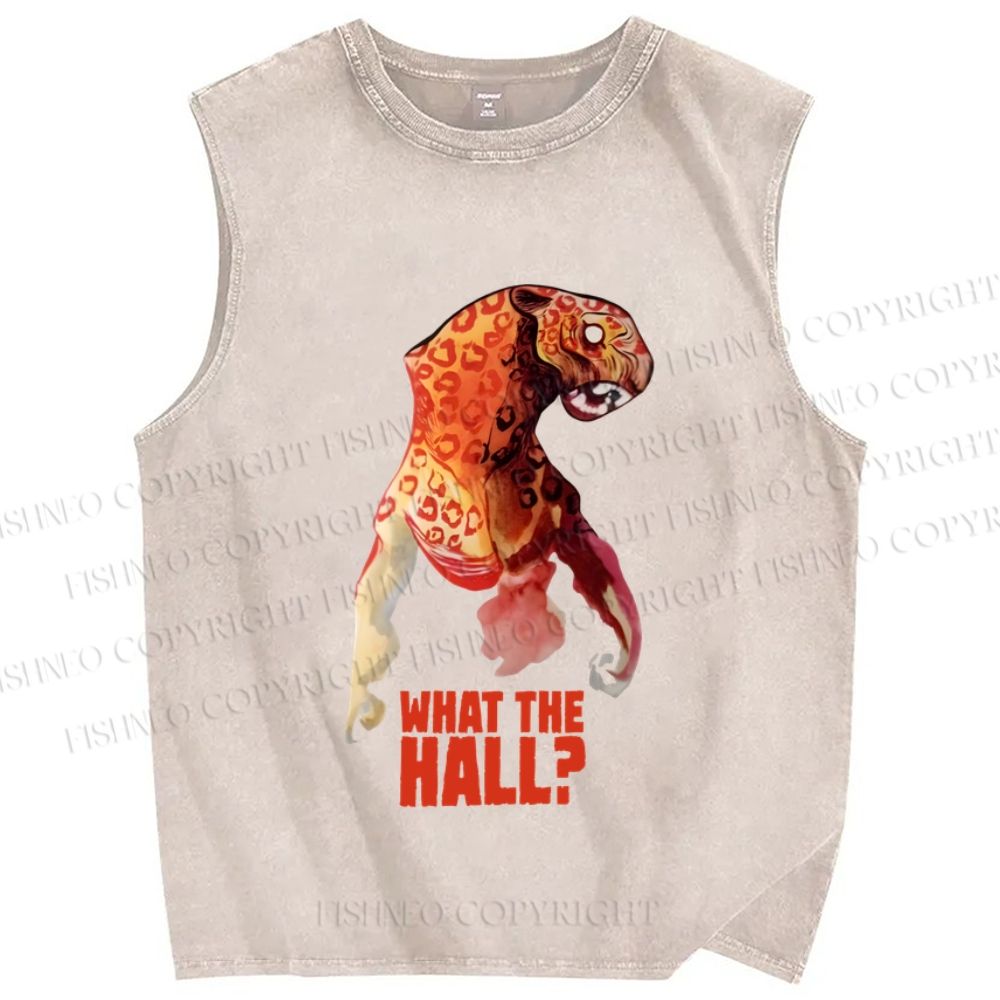 Unisex Freaking Panther What the Hall Printed Washed Tank Top