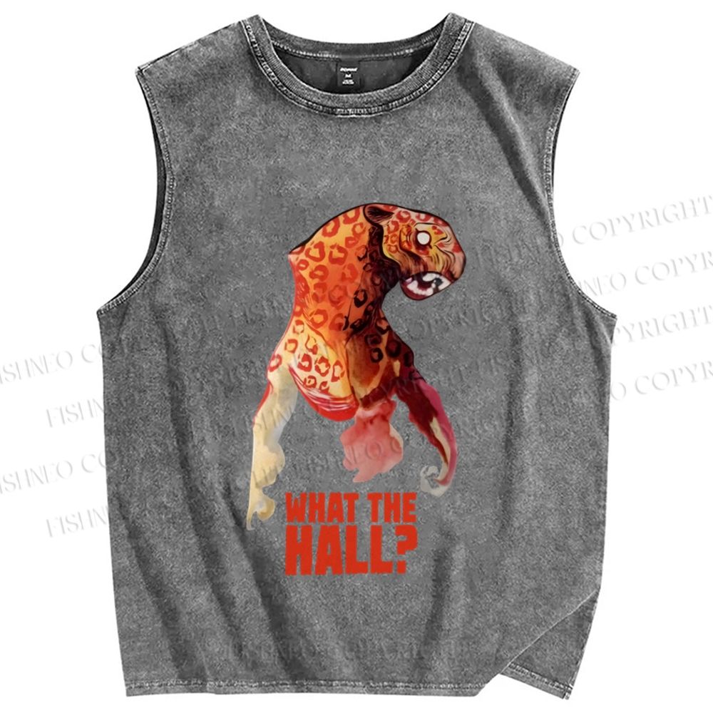 Unisex Freaking Panther What the Hall Printed Washed Tank Top