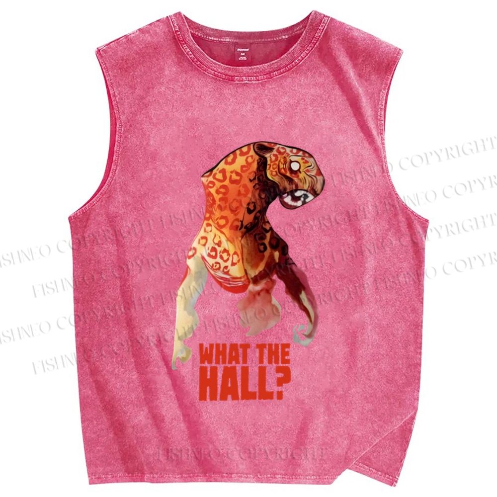 Unisex Freaking Panther What the Hall Printed Washed Tank Top