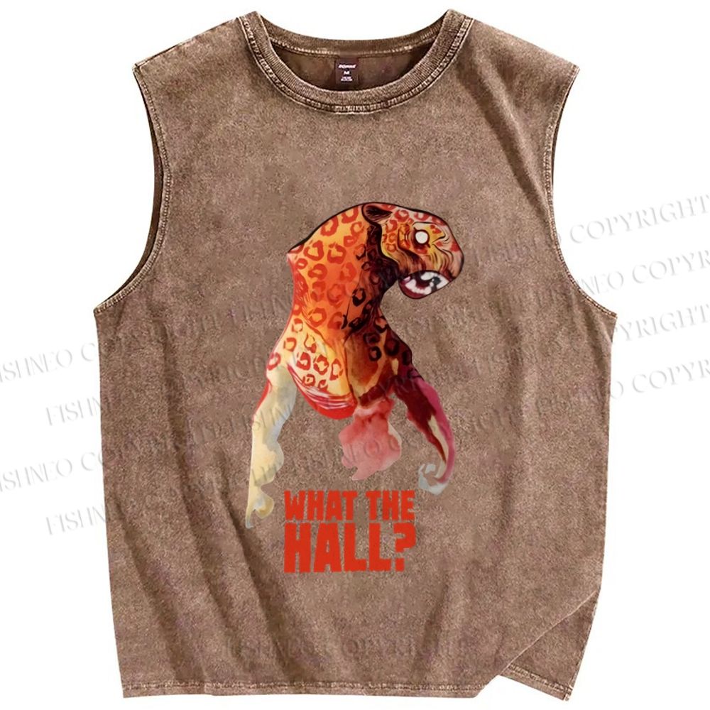 Unisex Freaking Panther What the Hall Printed Washed Tank Top