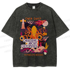 Unisex Obsessive About Octopuses Printed Washed Tee