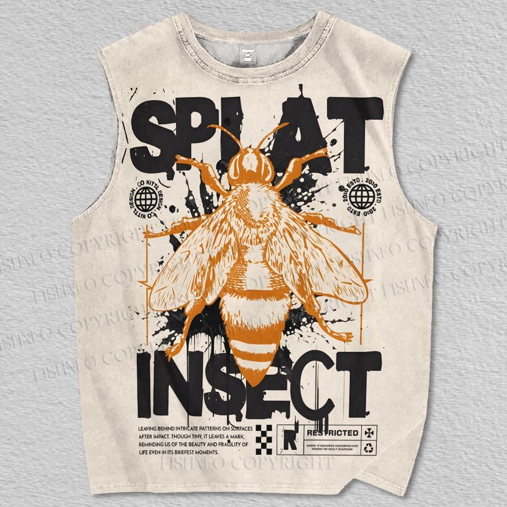 Unisex Splat Insect Printed Tank Top