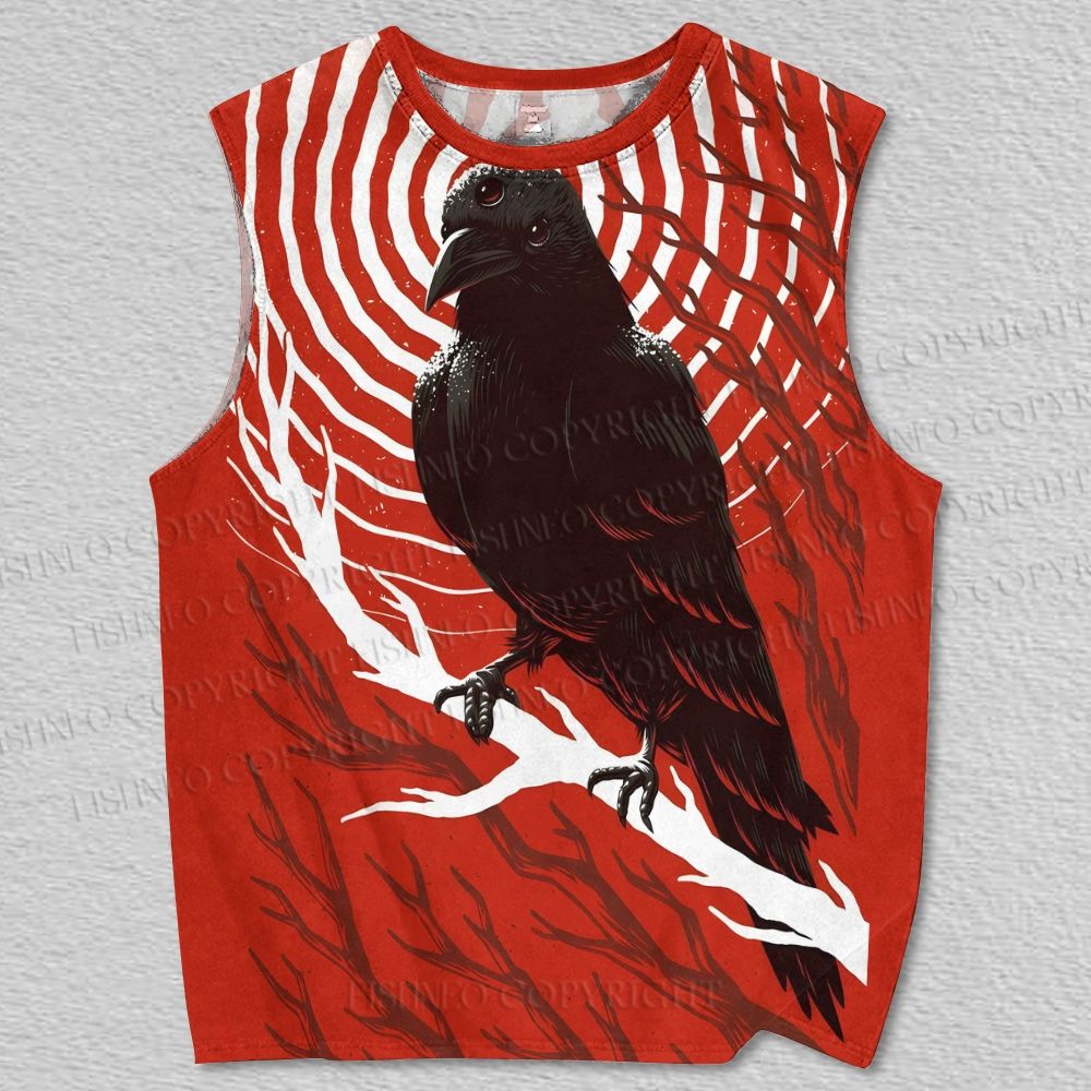 Unisex Three-eyed Raven Printed Tank Top