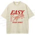 Unisex Tiger Spirit Printed Washed Tee