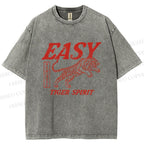 Unisex Tiger Spirit Printed Washed Tee