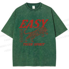 Unisex Tiger Spirit Printed Washed Tee
