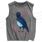 Unisex Give Me Bird Printed Washed Tank Top