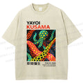 Unisex Yayoi Kusama Polka Dot Octopus Printed Washed Tee